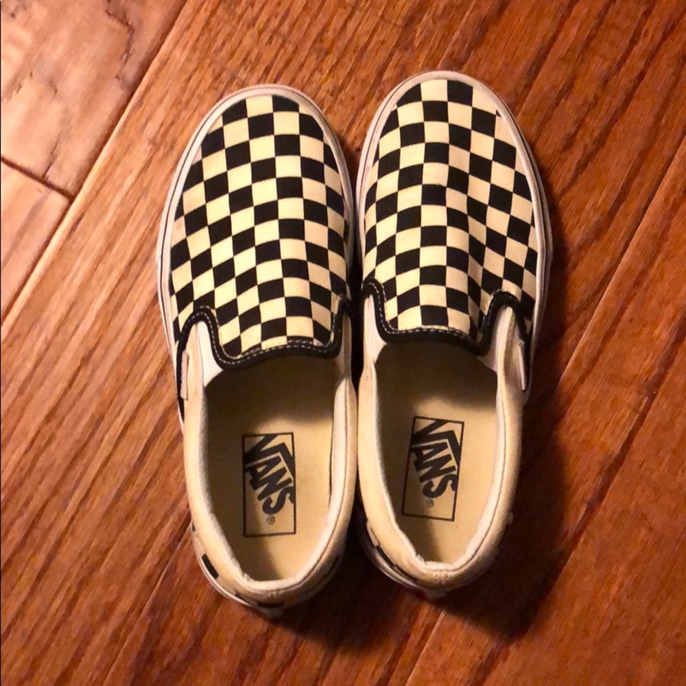 Vans Black and White Checkered Slip-Ons